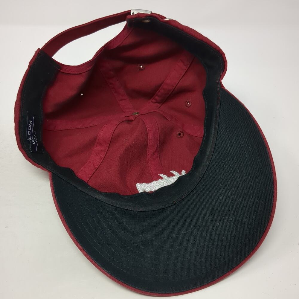 Volcom Slideback Hat Red One Size Embroidered Spe… - image 8